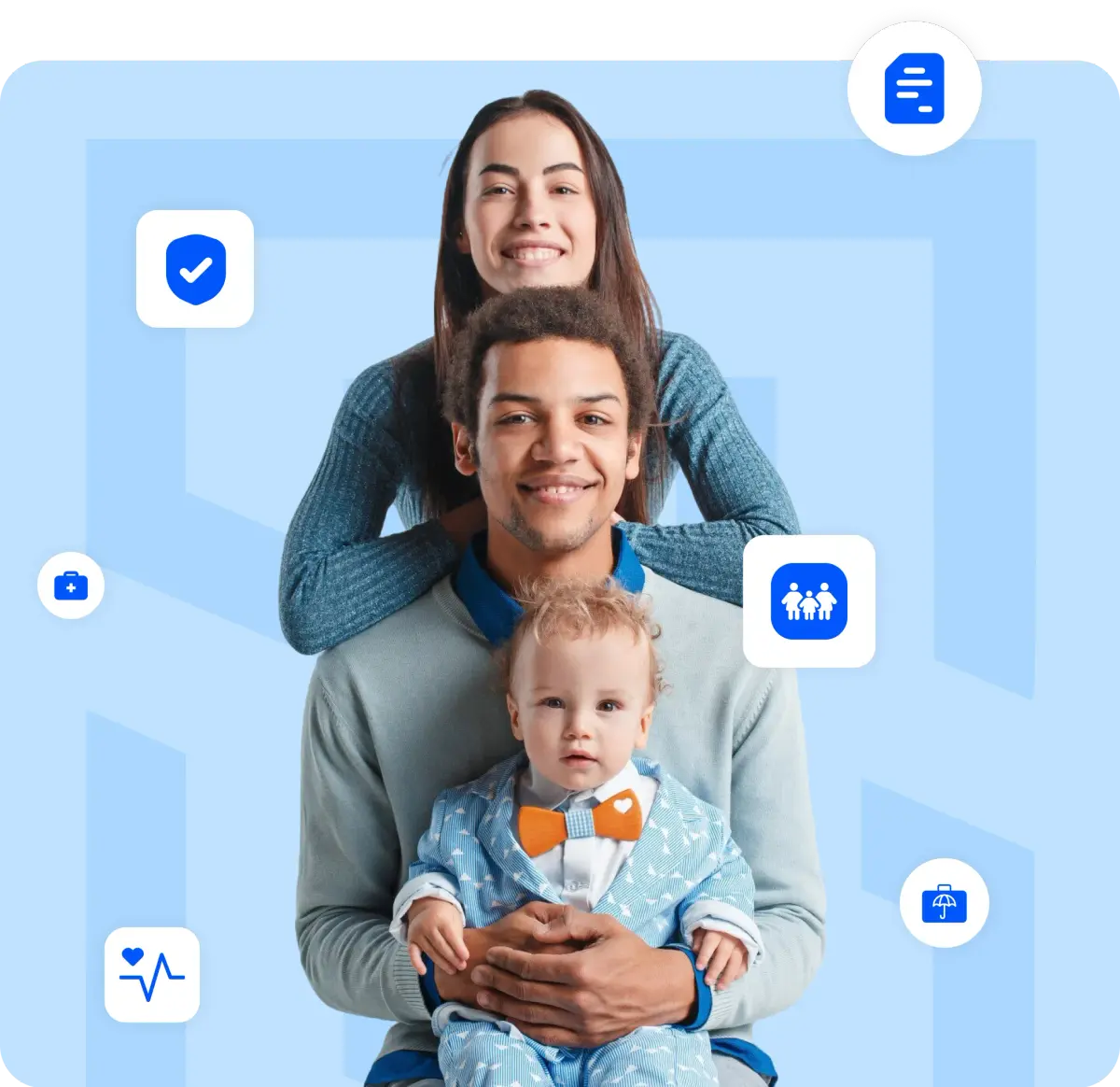 Family protected by insurance